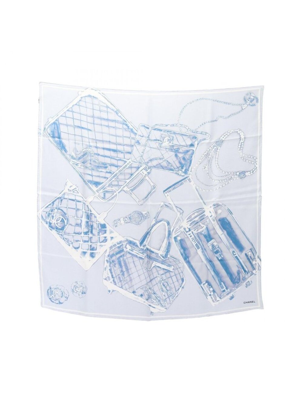 Chanel Scarf CC Logo All Over Silk